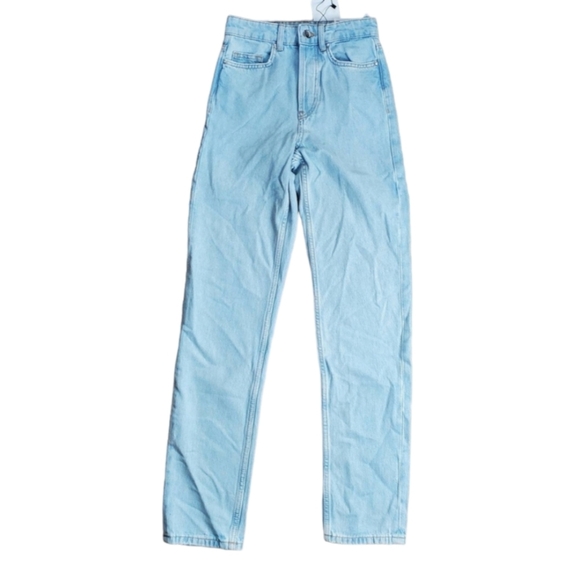 ZARA Mom full length fit jean 0 blue nwt new - Picture 2 of 11